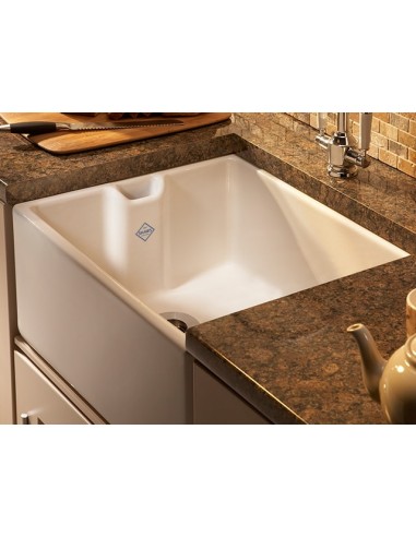 Shaws Classic Belfast Sink White Ceramic Kitchens Weir Overflow  SCBE600