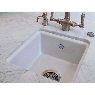Shaws Belthorn Kitchen Sink 1.0 Under/Topmount Ceramic White SBEL381 381 x 381 x 191mm No Overflow