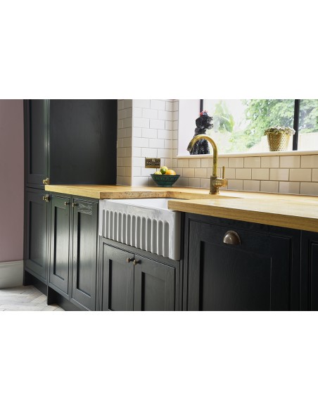 Shaws Bowland 600mm Butler Apron Front Fluted Kitchen Sink Ceramic SO600010