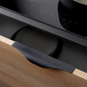 Noma Profile Brushed Black Door Handle 128/256mm Centre Holes 2
