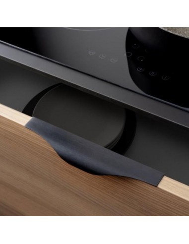 Noma Profile Brushed Black Door Handle 128/256mm Centre Holes