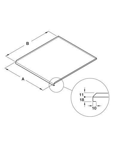 500mm Kitchen Undersink Liner Base Protector Aluminium 463x496mm 54793003