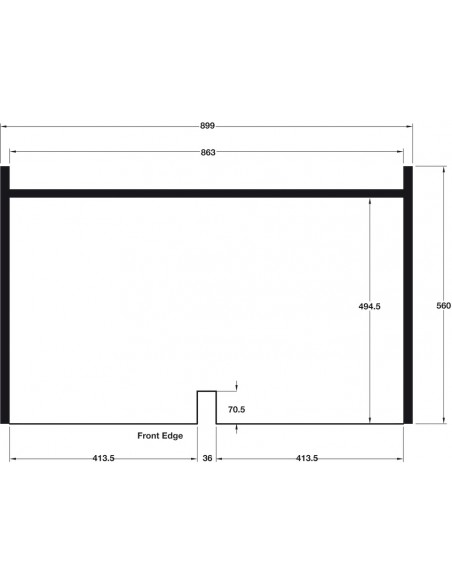 900mm Kitchen Undersink Liner Base Protector Aluminium 863x495mm 54793047