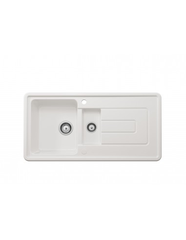 Thomas Denby Vero 1.5 Kitchen Sink Ceramic White Reversible 1000x500mm VER1020