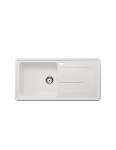 Thomas Denby Vero 1.0 Kitchen Sink Ceramic White Reversible 1000x500mm VER1010