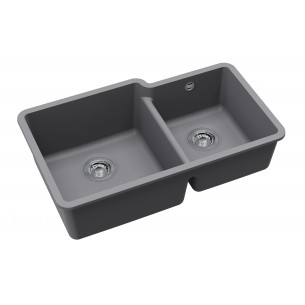 Clearwater Nova Steel 1.75 Kitchen Sink Granite Quarex Inset Under N175 LH