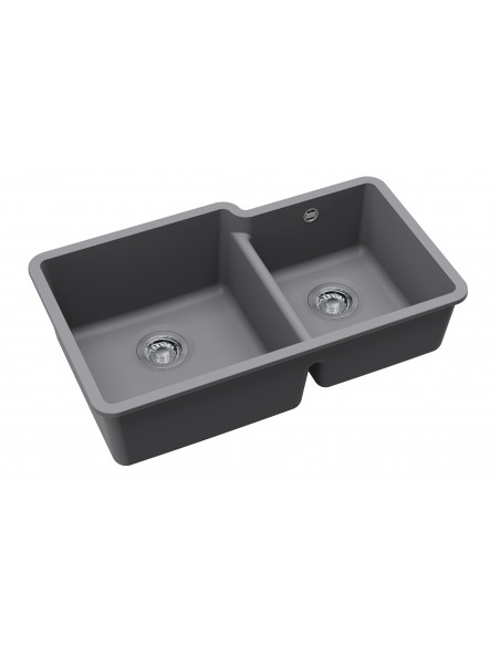 Clearwater Nova Steel 1.75 Kitchen Sink Granite Quarex Inset Under N175 LH