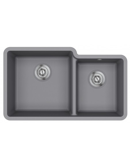 Clearwater Nova Steel 1.75 Kitchen Sink Granite Quarex Inset Under N175 LH