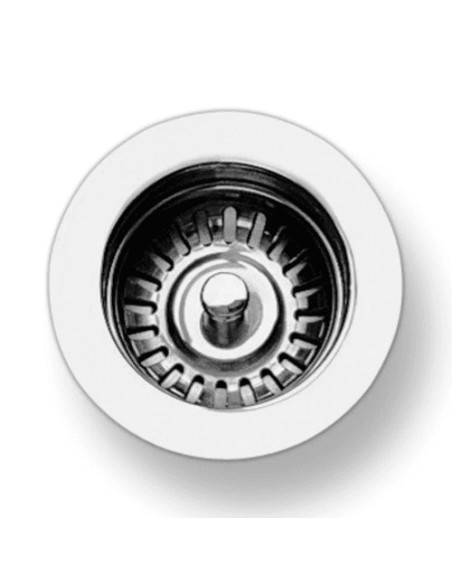 Clearwater 90mm Waste Plug Cover Basket Strainer Brushed Steel W90SC