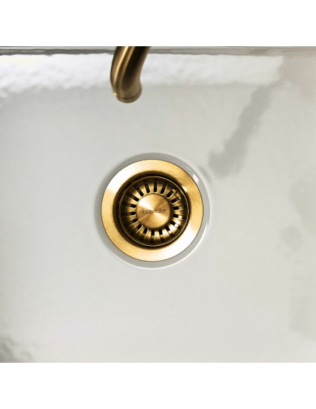 Clearwater 90mm Artisan Brass Waste Artisan Sink Strainer Plug Overflow W90AB or W90OAB