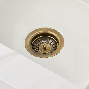 Clearwater 90mm Antique Bronze Waste Artisan Sink Strainer Plug O/Flow W90BZ OR W90OBZ