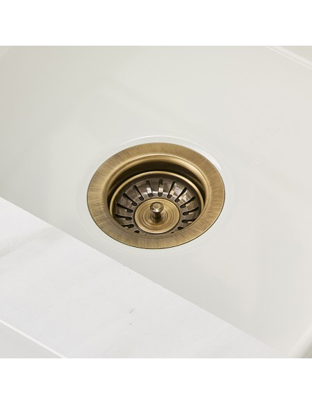 Clearwater 90mm Antique Bronze Waste Artisan Sink Strainer Plug O/Flow W90BZ OR W90OBZ
