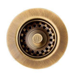 60mm Regency Copper Strainer Waste Kitchen Sink Plug 85mm Flange WRPBZ
