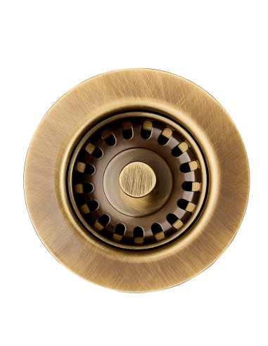 60mm Regency Copper Strainer Waste Kitchen Sink Plug 85mm Flange WRPBZ
