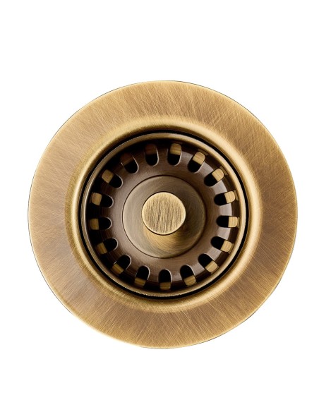 60mm Regency Copper Strainer Waste Kitchen Sink Plug 85mm Flange WRPBZ