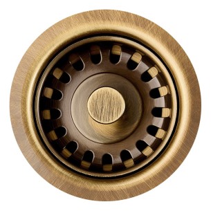 Clearwater 60mm Antique Bronze Plug Kitchen Sink Basket Strainer Waste W60BZ