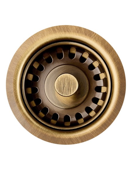 Clearwater 60mm Antique Bronze Plug Kitchen Sink Basket Strainer Waste W60BZ