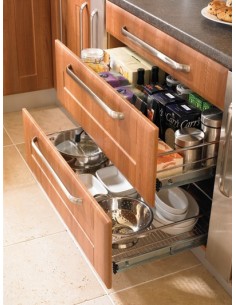 600mm Pull-Out Internal Drawer Innostor Individual Or X3 Set Chrome WWFC4600 2