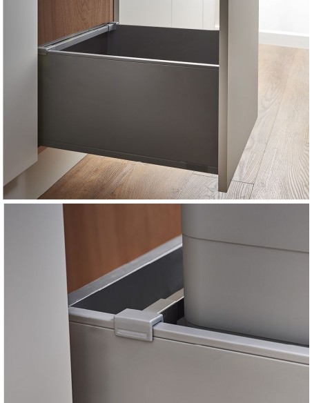 500mm Blum Tip-On ECO-Base Waste Bin Ninka 88.2L Legrabox Drawer ECO88GTIP5