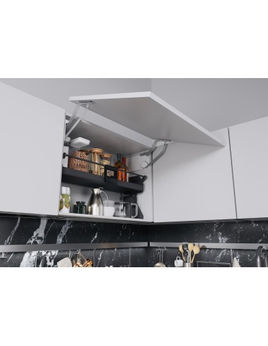 500mm Kessebohmer iMove Single Shelf Kitchen Wall Pull-Down Anthracite KIMOVE500SA