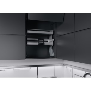 500mm Kessebohmer iMove Double Kitchen Wall Pull-Down Grey Softclosing KIMOVE500DG 2
