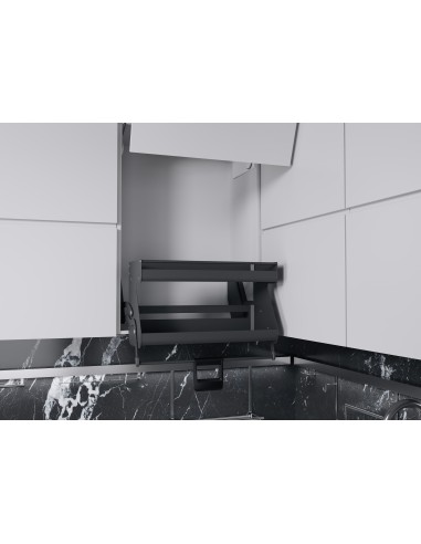 600mm Kessebohmer iMove Kitchen Double Wall Pull Down Anthracite KIMOVE600DA