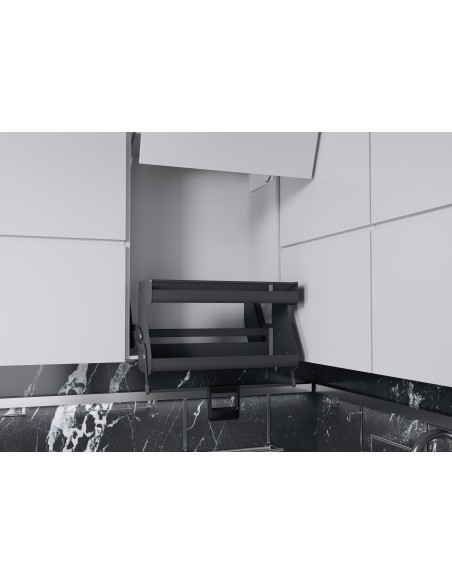 600mm Kessebohmer iMove Kitchen Double Wall Pull Down Anthracite KIMOVE600DA