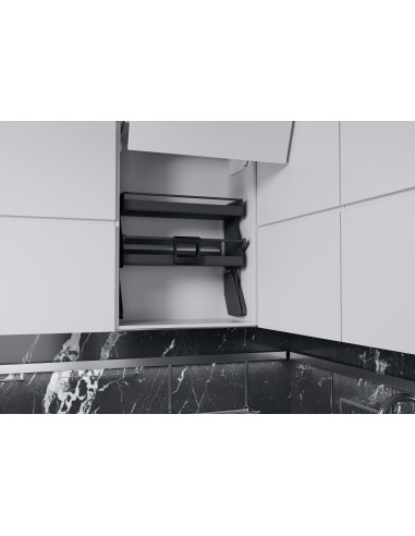 600mm Kessebohmer iMove Kitchen Double Wall Pull Down Anthracite KIMOVE600DA
