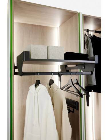 Kessebohmer Conero Wardrobe Top-Lift Or Shelf 700/800mm Graphite KWPDSH800