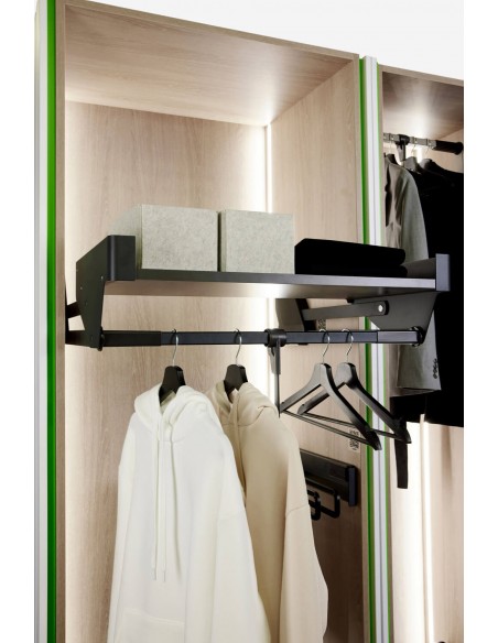 Kessebohmer Conero Wardrobe Top-Lift Or Shelf 700/800mm Graphite KWPDSH800