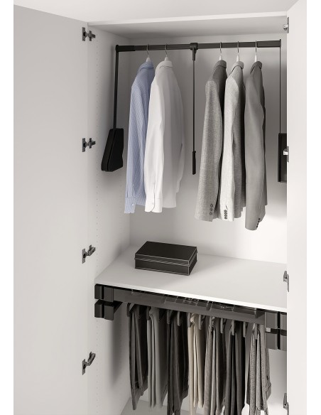 700/800mm Kessebohmer Conero Wardrobe-Lift Pull-Down Bedroom Rail KWPD800