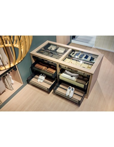 1150mm Kessebohmer-Conero Shoe Rack Drawer Insert 1020mm Black Double KWSLGSHOE