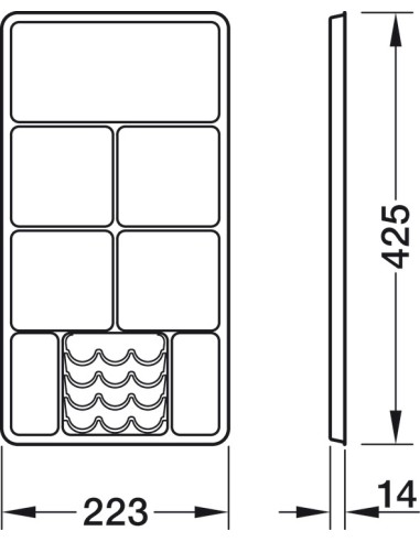 Kessebohmer Conero Jewellery Insert Bedroom Drawer Organiser Tray KWJEWEBO