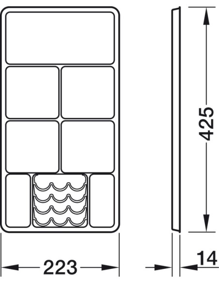 Kessebohmer Conero Jewellery Insert Bedroom Drawer Organiser Tray KWJEWEBO