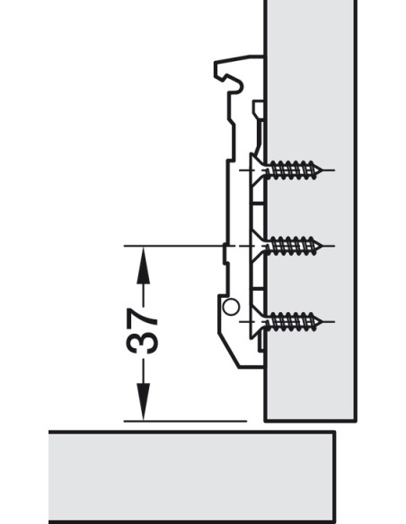 Zero Protrusion 155° Soft-Closing Set Concealed Cup Hinge Grass Tiomos Internal Drawers/Larders 34832801+34838511