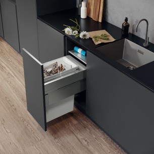 Vauth Sagel Bin Container 44L Envi Space Silver Free-Stood Kitchen Tub VS44LSILV 50345590 2