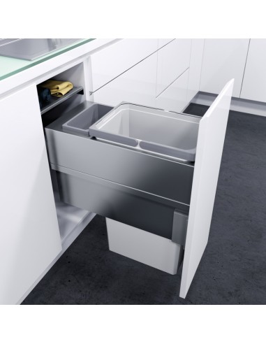 Vauth Sagel Bin Container 32L Envi Space Silver Kitchen Free-Standing VS32LSILV