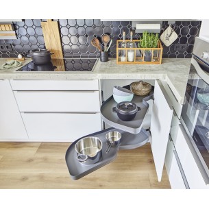 500mm Kessebohmer LeMans Anthracite Corner Carousel PURE KAP2LM500A