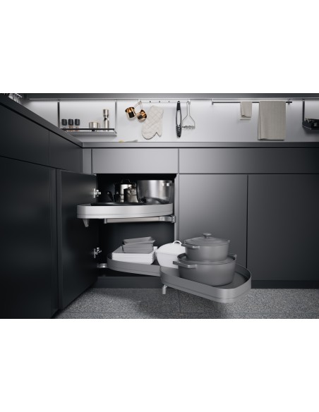 450mm Kessebohmer LeMans Kitchen Corner Carousel Anthracite Pure KAP2LM450A