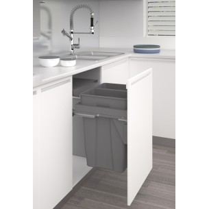 600mm Stanto Waste Bin Kitchen Pull Out 70L Anthracite 50259403