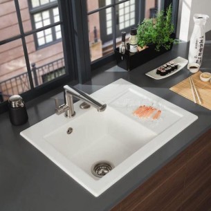 Villeroy Boch Subway 45 Compact Kitchen Sink 1.0 Ceramic Alpin RH 331200R1 2