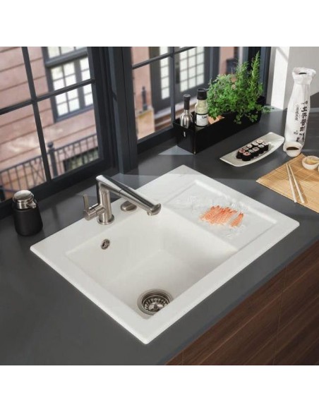 Villeroy Boch Subway 45 Compact Kitchen Sink 1.0 Ceramic Alpin RH 331200R1