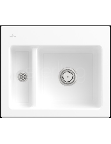 Villeroy Boch Subway 60XM Kitchen Sink Topmount CeramicPlus White 678000R1