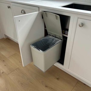 Gollinucci Auto Opening Waste Lid Bin Kitchen Min 300mm 16L Single 280GY 2