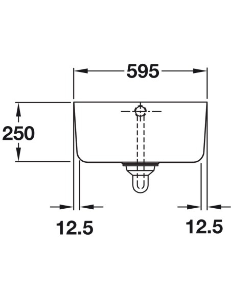 600mm Rangemaster Farmhouse Belfast Kitchen Sink Ceramic Weir Overflow CFBL595WH