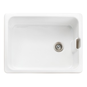 600mm Rangemaster Farmhouse Belfast Kitchen Sink Ceramic Weir Overflow CFBL595WH 2