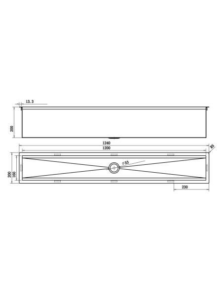 1200mm Trough Kitchen Sink 1.2mm Stainless-Steel Champagne Accessory AC-CHAN/1200
