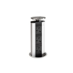 EVOline Pop-Up Worktop Sockets X3 UK Stainless Steel Island Port Power 1593 1005 8600