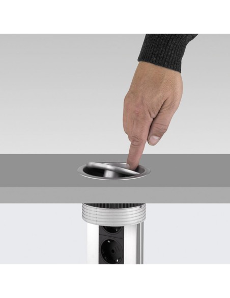 EVOline Pop-Up Sockets USB A+C Charger Stainless Steel Worktop X2 UK 1593 1041 6001