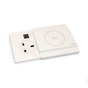 EVOline Circle80 Slide DisQ UK Worktop Socket Wireless USB Charger A+C C80S.Q19423.2 2